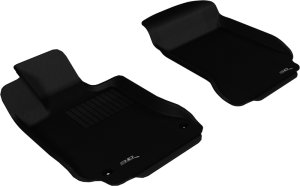 Mercedes-Benz C-Class Floor Mat Set - Front - 3D MAXpider - Kagu Series, Carbon Fiber Embossed Pattern - Black - `08-`14 Mercedes-Benz C-Class Floor Mat Set - Front - 3D MAXpider - Kagu Series, Carbon Fiber Embossed Pattern - Black - `08-`14